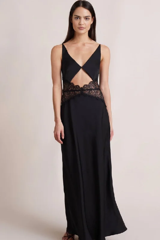 Bec & Bridge Camille Maxi Dress - Black Chic Off-Shoulder Maxi Dress