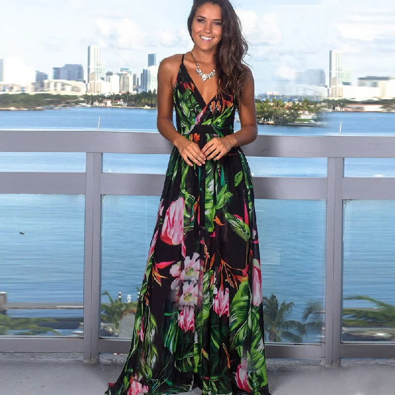 Floarl Print Maxi Dress Women Beach High Waist V-Neck Open Back Sleeveless Boho Summer Dresses for Women 2022 Casual Halter Robe Comfortable T-Shirt Maxi Dress Floarl Print Maxi Dress Women Beach High Waist V-Neck Open Back Sleeveless Boho Summer Dresses for Women 2022 Casual Halter Robe Comfortable T-Shirt Maxi Dress