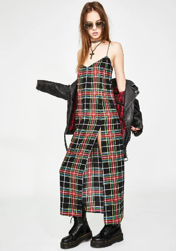 Plaid Matis Maxi Dress Comfortable Bohemian Maxi Dress