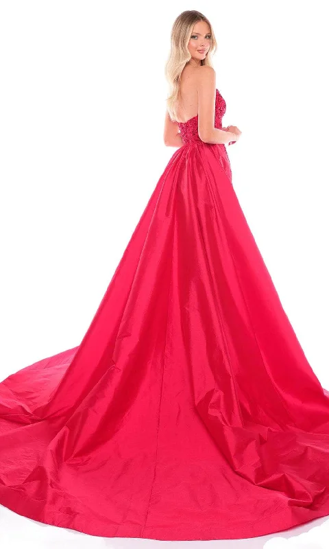 Amarra 88085 - Plunging Neck Strapless Prom Gown