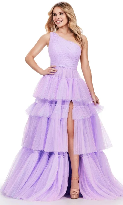 Ashley Lauren 11619 - One-Sleeve Ruched Detail Ballgown