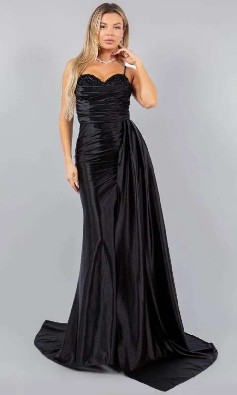 Cinderella Couture 8082J - Sweetheart Side Draped Prom Gown
