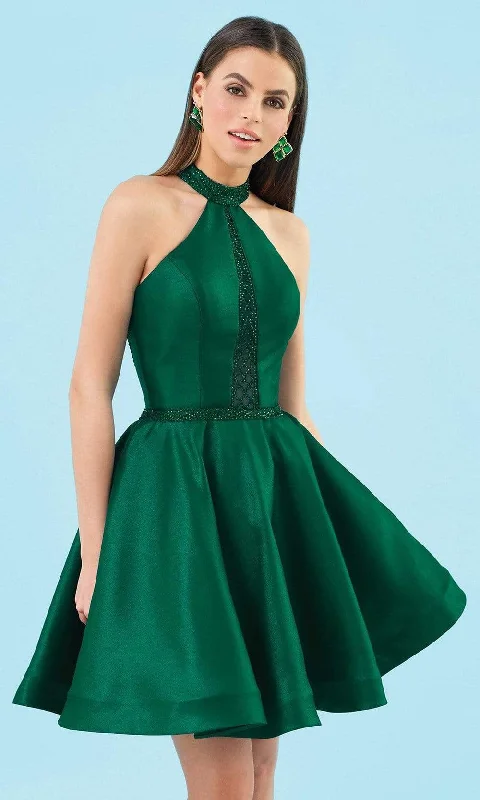 Clarisse - S3753 High Halter A-Line Cocktail Dress