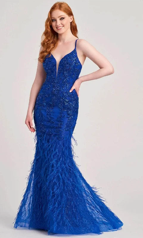 Colette By Daphne CL5103 - Feather Ornate Prom Dress