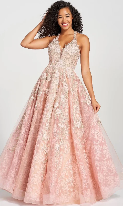 Colette for Mon Cheri CL12214 - Deep Halter Prom Dress