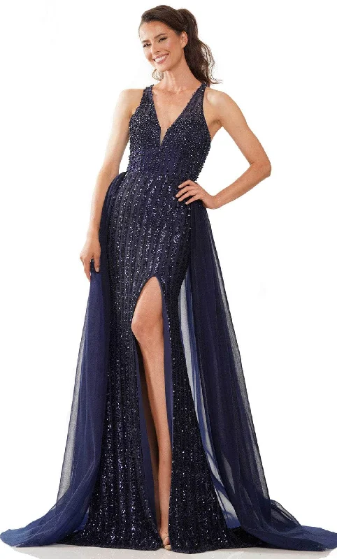 Colors Dress 2818 - Beaded Overskirt Evening Gown