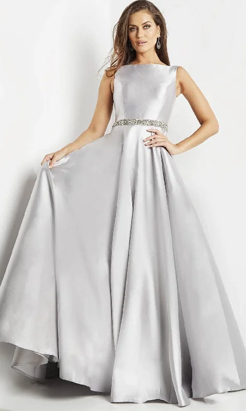 Jovani 09077 - Mikado Bateau Evening Gown