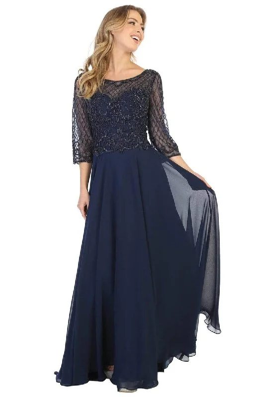 May Queen - Lattice Beaded Quarter Sleeve Dress RQ7821
