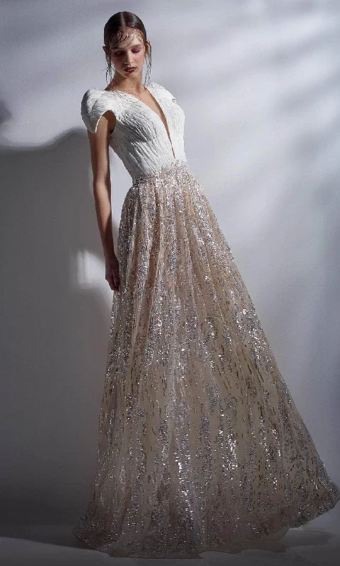 MNM Couture G1272 - Cap Sleeved Evening Gown