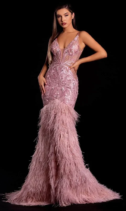 Portia and Scarlett PS21128 - Plunging Mermaid Evening Gown