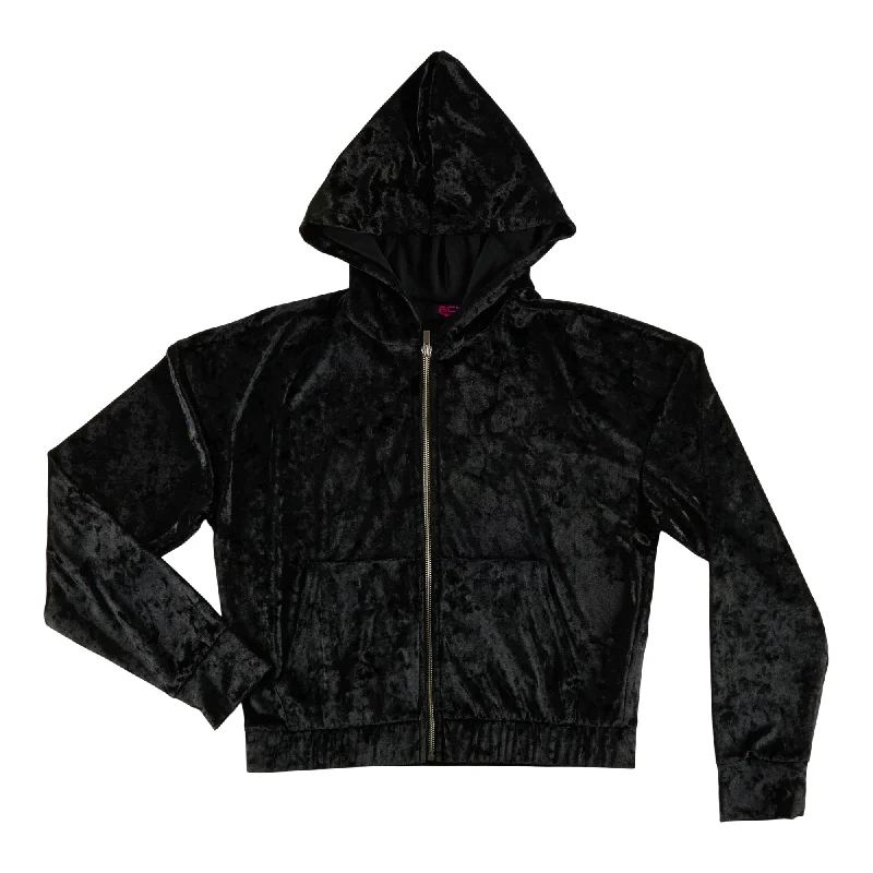 ACX Active Women's Hooded Zip-Up Velour Jacket Belted Jacket Elasticated Jacket Padded Jacket