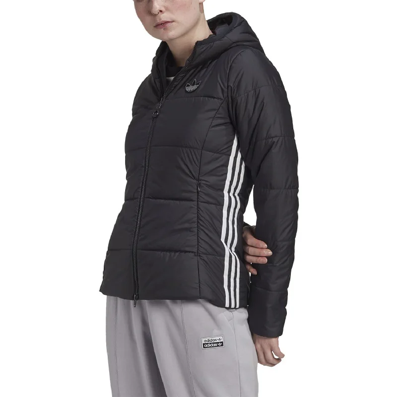 Adidas Women's Slim Jacket Black-White Tailored Jacket Straight Jacket A-Line Jacket