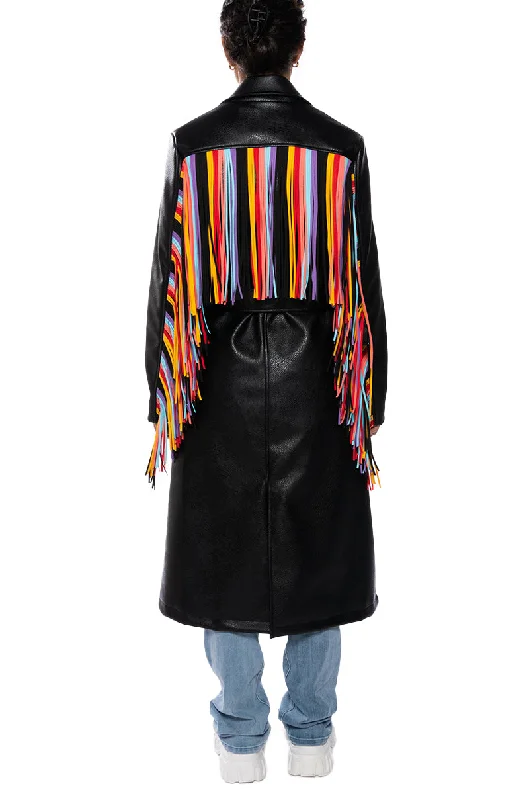BLESS-RYDER BLACK TRENCH JACKET Trench Coat Raincoat Waterproof Jacket