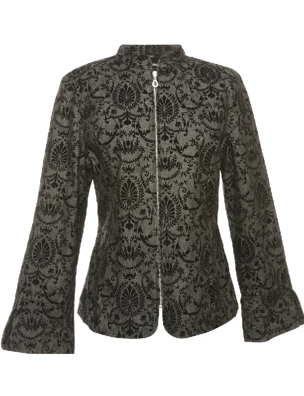 Devore Black Jacket - S Plaid Jacket Tartan Jacket Houndstooth Jacket