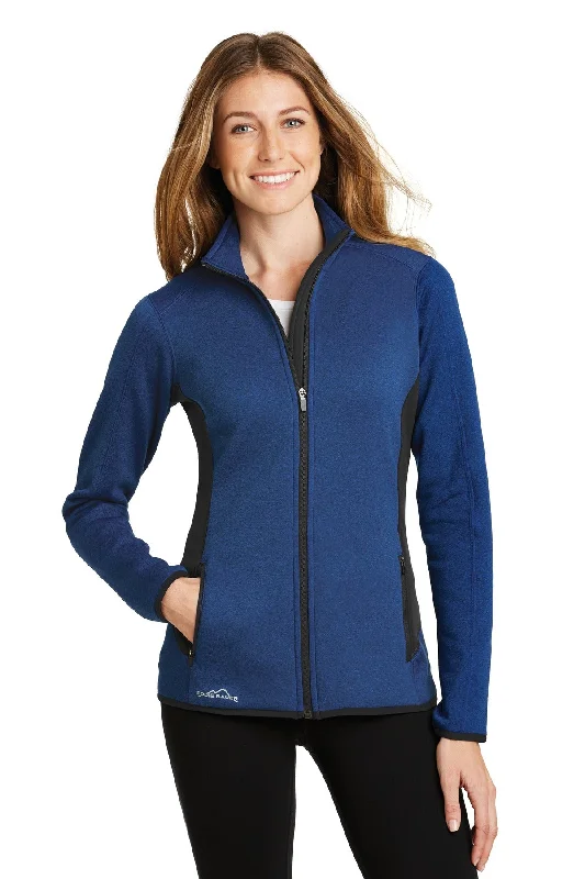 Eddie Bauer Ladies Full-Zip Heather Stretch Fleece Jacket. EB239 Snapped Jacket Toggled Jacket Drawstring Jacket