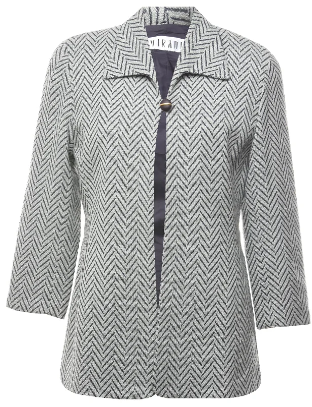 Geometric Pattern Jacket - M Bomber Jacket Anorak Windbreaker
