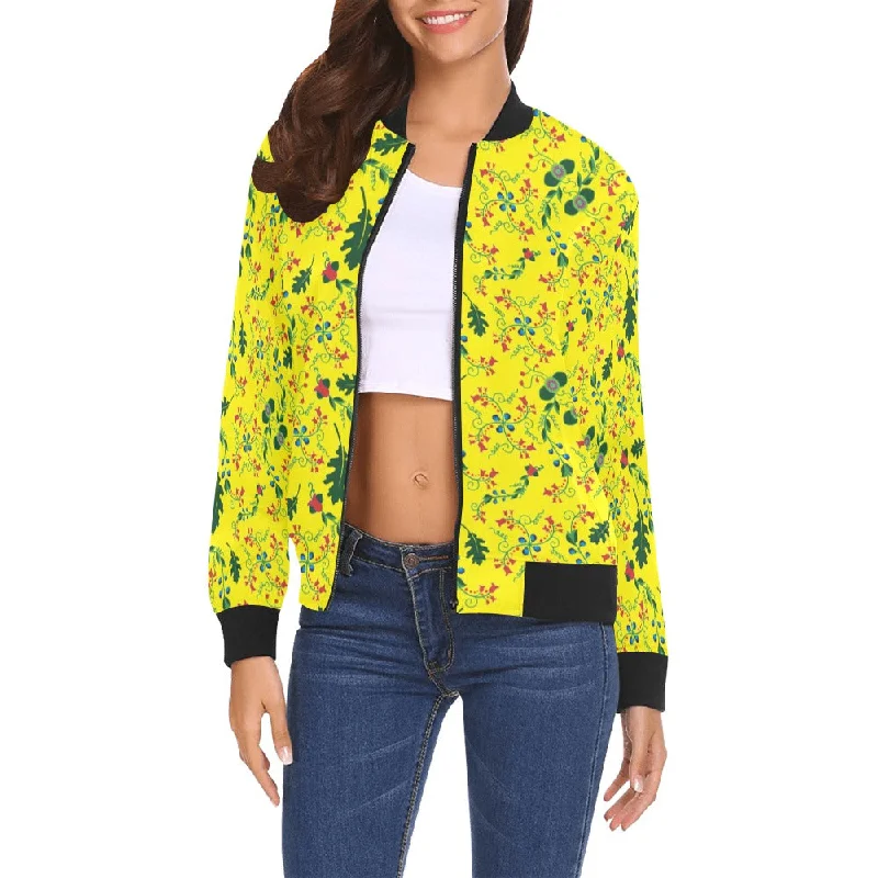 Vine Life Lemon Bomber Jacket for Women Mesh Jacket Canvas Jacket Denim Jacket