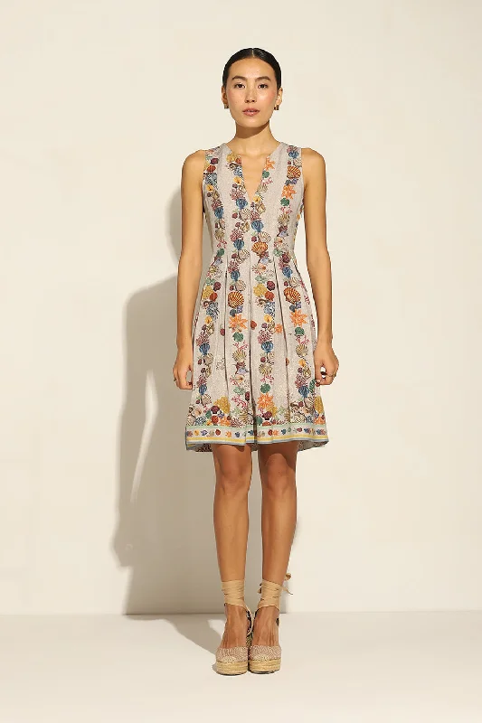 Aida Pleated Mini Dress Elegant Silk Mini Dress