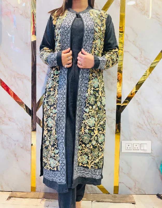 Beautiful Kashmiri winter 🥶 Ready made jacket suit Belted Jacket Elasticated Jacket Padded Jacket