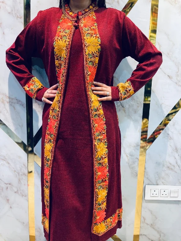 Beautiful Kashmiri  winter 🥶 Ready made jacket suit Jersey Jacket Tulle Jacket Batik Jacket