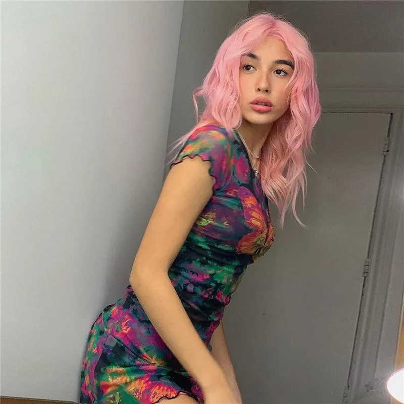 Butterfly Mini Dress Comfortable Bodycon Mini Dress