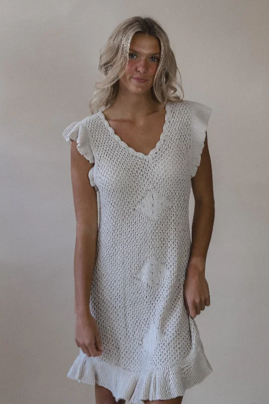 Delia Crochet Mini Dress Cozy Satin Mini Dress