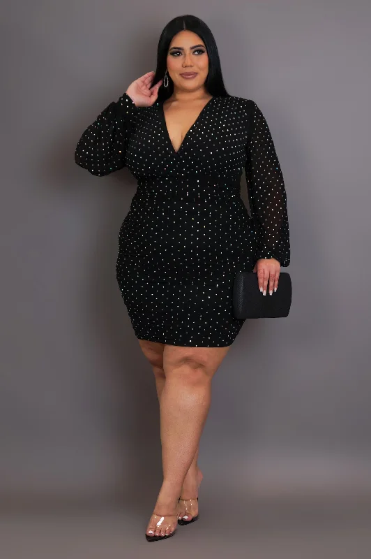 Good For You Mini Dress - Black Cozy Long Sleeve Mini Dress