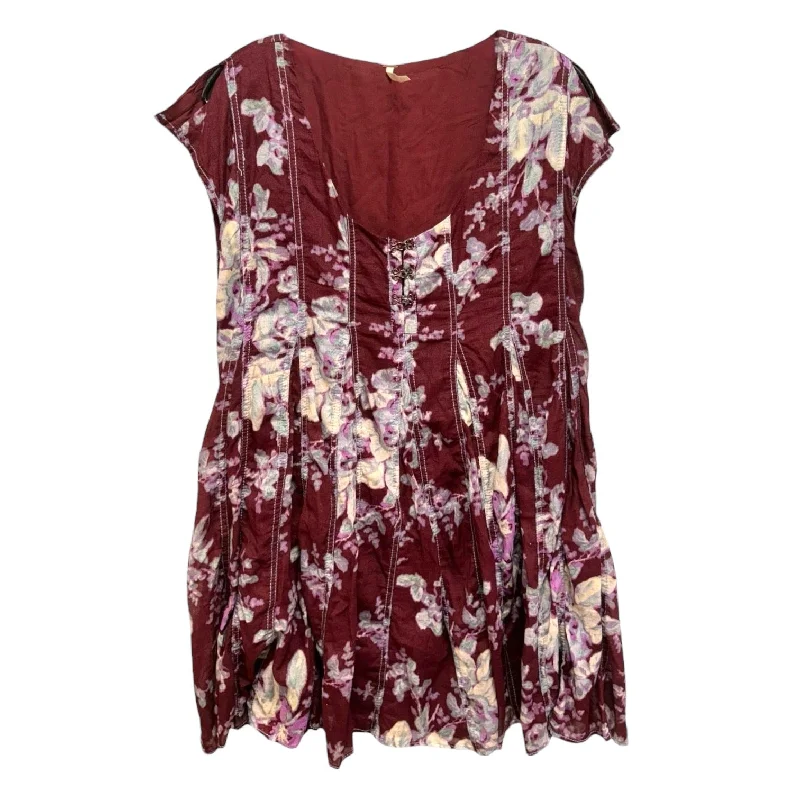 Sully Floral Mini Dress By Free People In Floral Print, Size: XS Comfortable Zip-Up Mini Dress