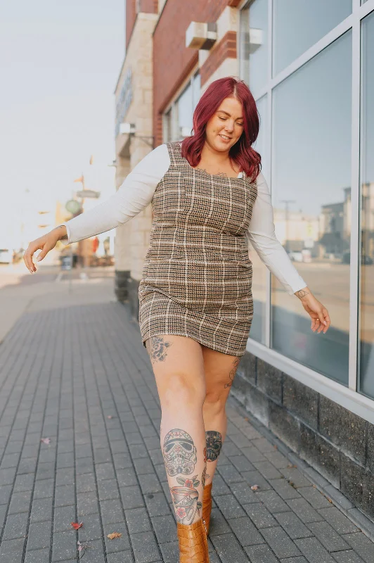 The Gossip Girl Plaid Mini Dress - PLUS Cozy T-Shirt Mini Dress