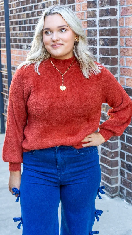 Southern Shirt Feather Knit Mockneck Sweater - Sugar Swizzle Anti-Pilling Anti-Shrink Durable