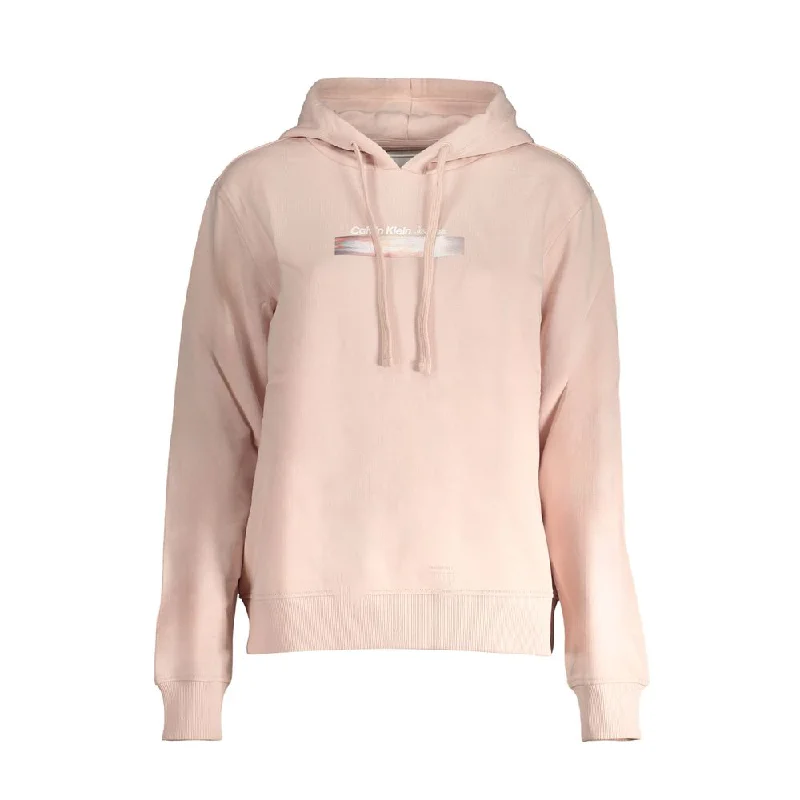 Calvin Klein Pink Cotton Sweater Striped Floral Plaid