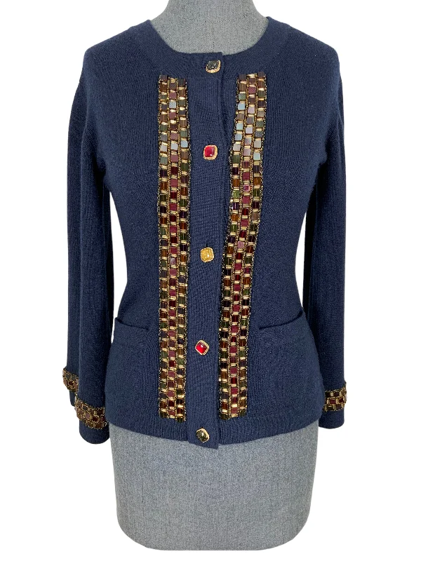 CHANEL 2011 Paris-Byzance Sweater Size S Faux Fur Fabric Real Fur Fabric Shearling Fabric
