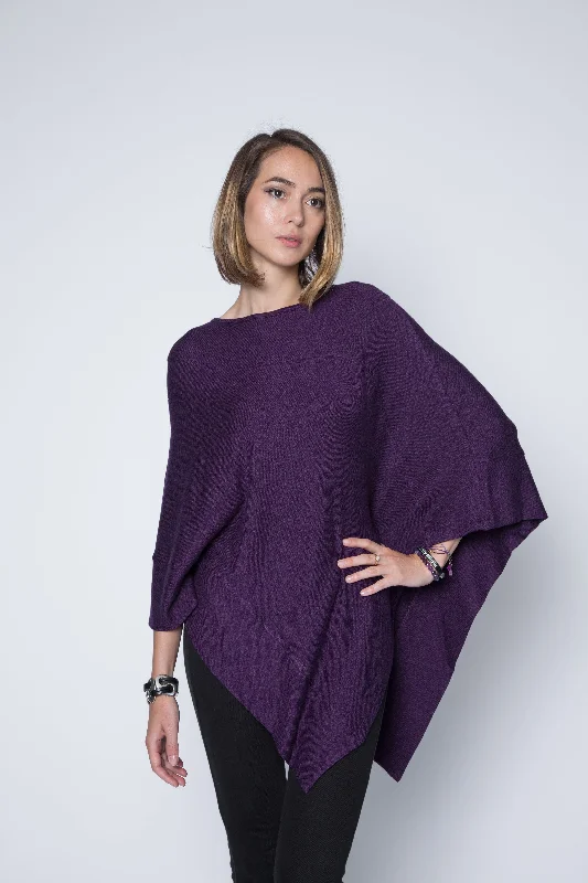 Poncho Sweater Wrap in Rayon Cotton Modal Blend Satin Blend Silk Blend Wool Blend