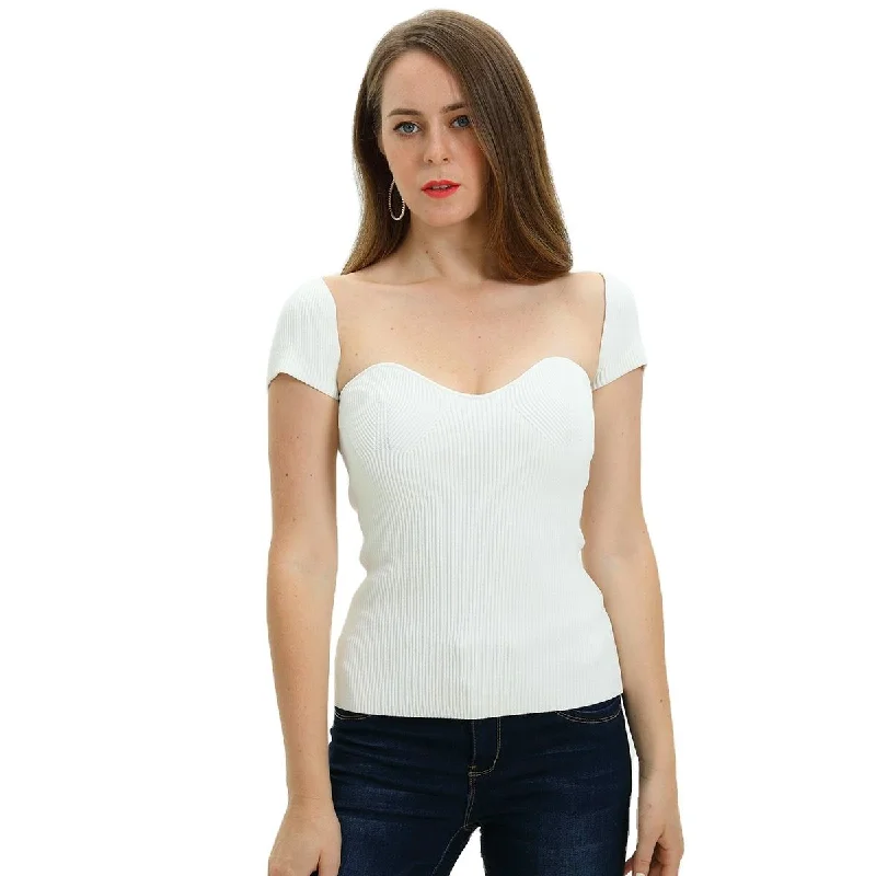 Casual Short Sleeve Women Sweater Fully Customizable white knitwear Satin Fabric Silk Fabric Chiffon Fabric