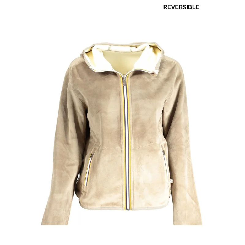 K-WAY Beige Polyester Sweater Elasticated Padded Insulated