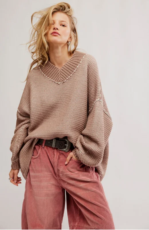 Free People - Maisie Sweater Print Jacquard Patchwork