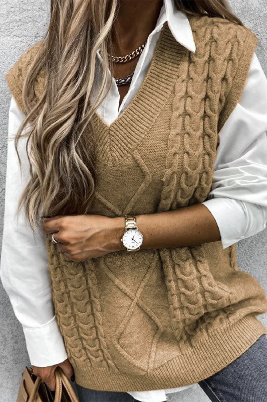 Oversized Vest Knit Sweaters Tank Pullover Fall Outfit Collared Crew Neck Turtle Neck