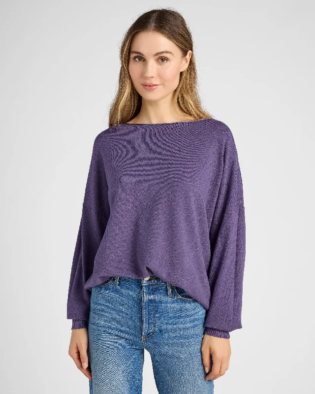 Pullover Ribbed Detail Sweater Stretchy Elastic Breathable