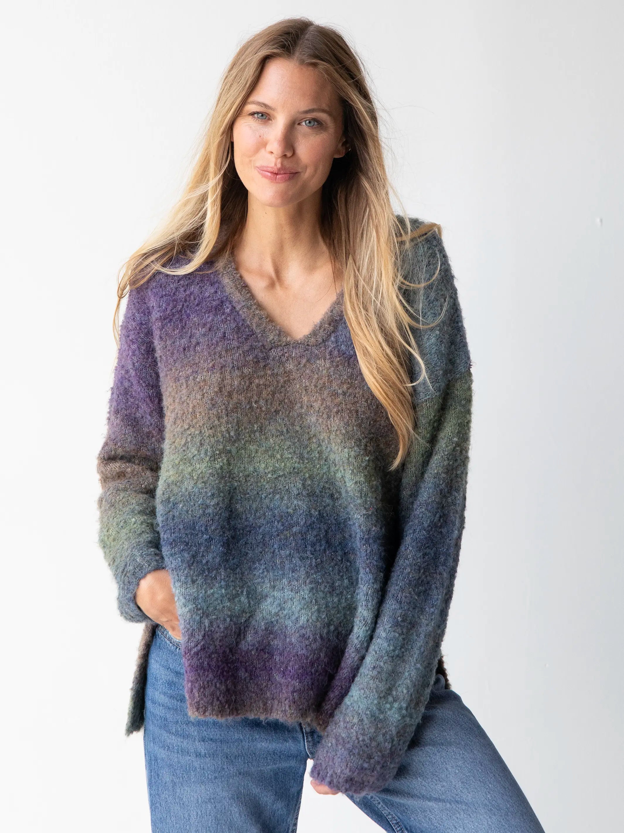 Snuggle Up V-Neck Sweater - Navy Machine Wash Dry Clean Hand Wash