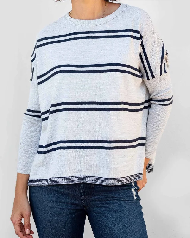 Ash/Navy Stripe