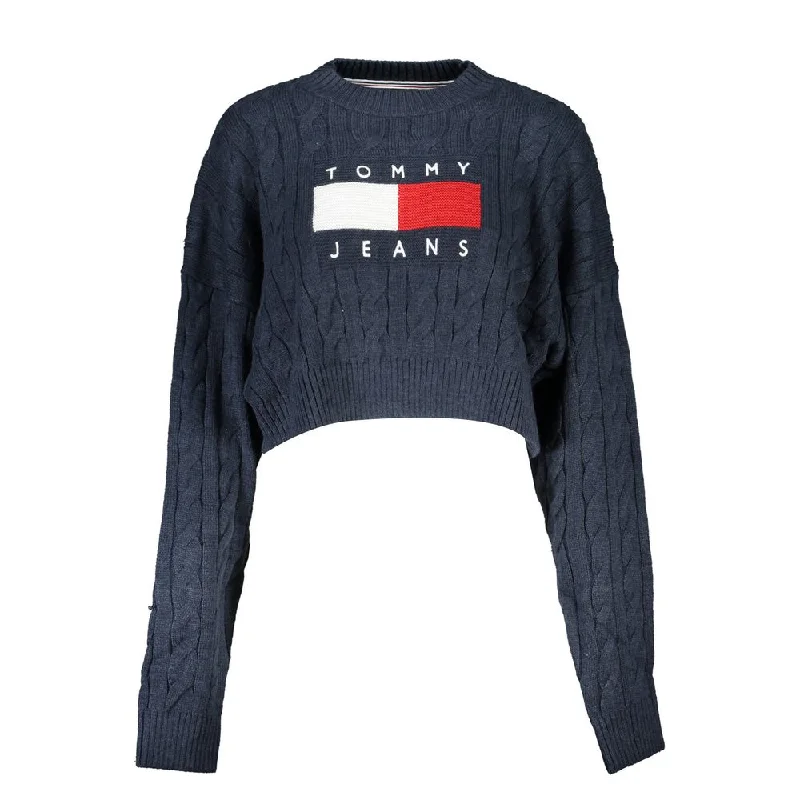 Tommy Hilfiger Blue Polyester Women Sweater Wool Sweater Cotton Sweater Cashmere Sweater