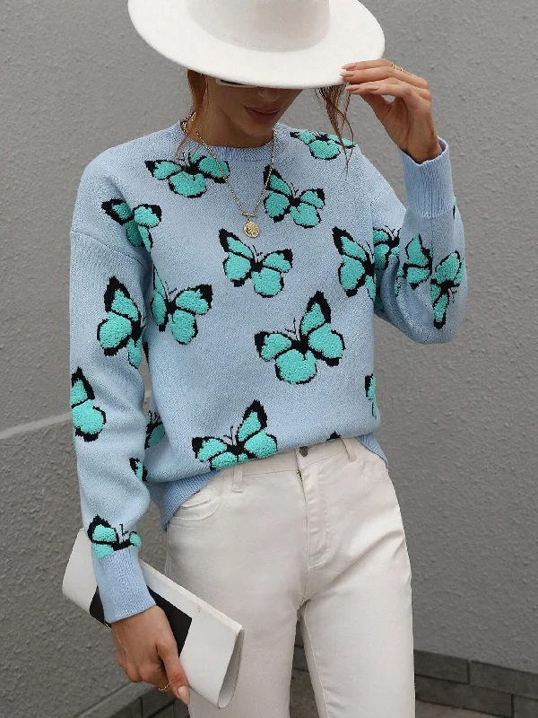 Woven Right Butterfly Sweater in 5 Colors Neon Metallic Matte