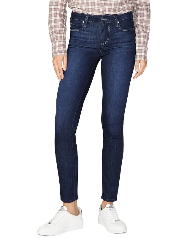Paige Verdugo Hepburn Mid Rise Ultra Skinny Ankle Jean Comfortable Stretch Fit Jeans