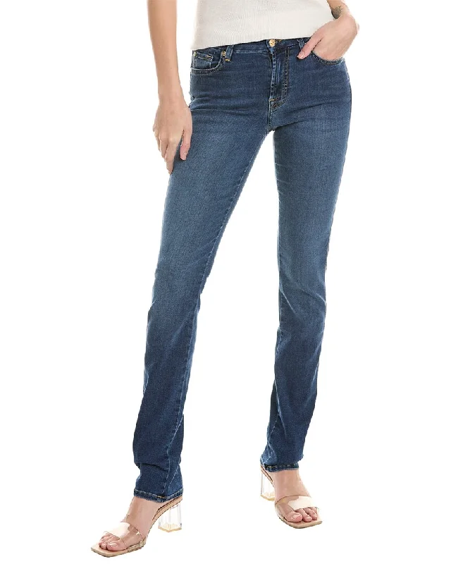 7 For All Mankind Kimmie New Luxe Duc Form Fitted Straight Leg Jean Comfortable Straight-Legged Denim