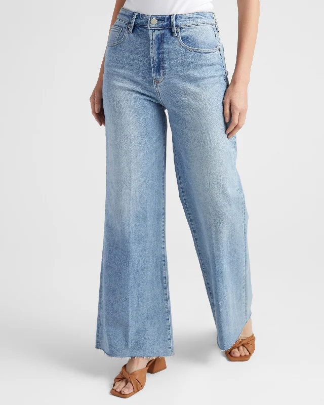 Fiona Wide Leg Jeans Comfortable Straight-Legged Denim