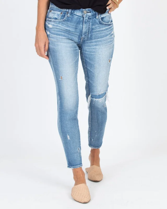 Distressed Skinny Jeans Cozy Wide-Legged Jeans