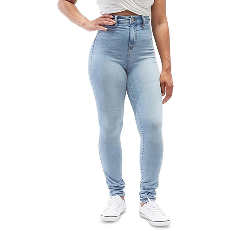 Dollhouse Womens Juniors Stretch Denim Skinny Jeans Cozy Stretch High-Waist Jeans