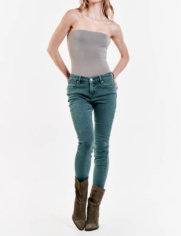 Gisele High Rise Skinny Jeans In Seafoam Haze Fashionable Distressed Jeans