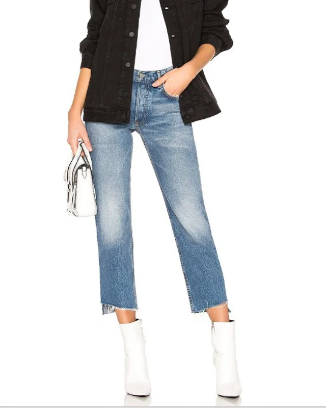 "Helena" Straight Leg Jeans Trendy Bootcut High-Waisted Jeans