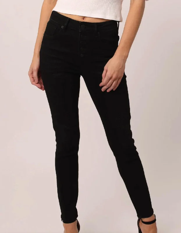 Olivia Super High Rise Ankle Skinny Jean In Blackwell Casual Loose Fit Jeans